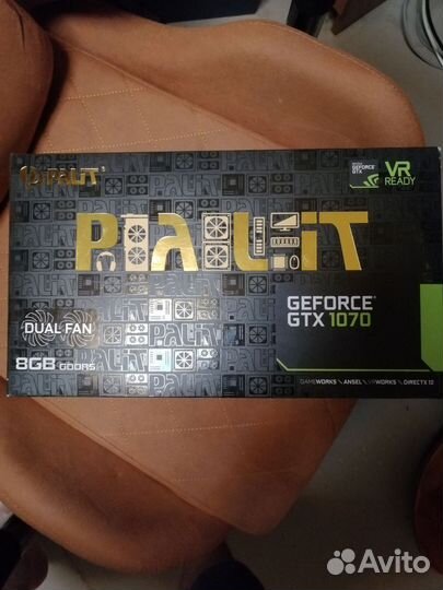 Видеокарта Palit GeForce GTX 1070 dual б/у