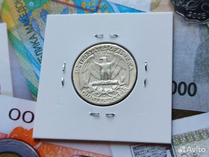 1/4 доллара, 1953. США. Серебро 900 пробы