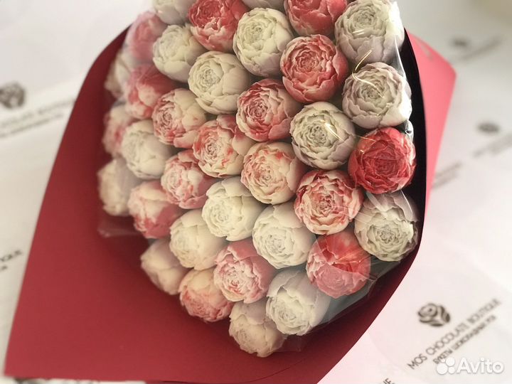 Шоколаднве пионы тюльпаны розы