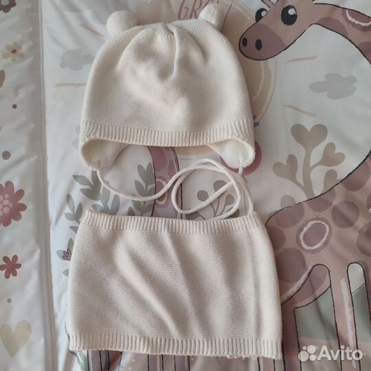 Комплект шапочка и снуд, 44 разм
