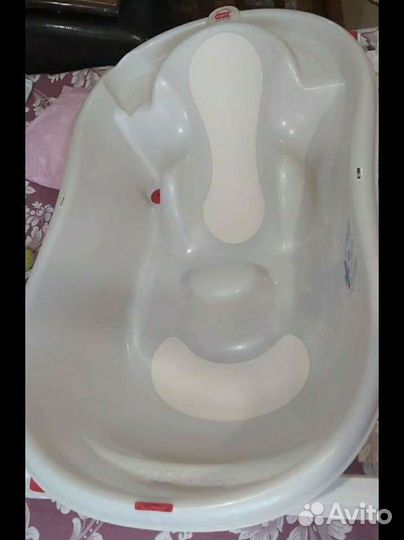 Ванночка для купания с горкой и термометром