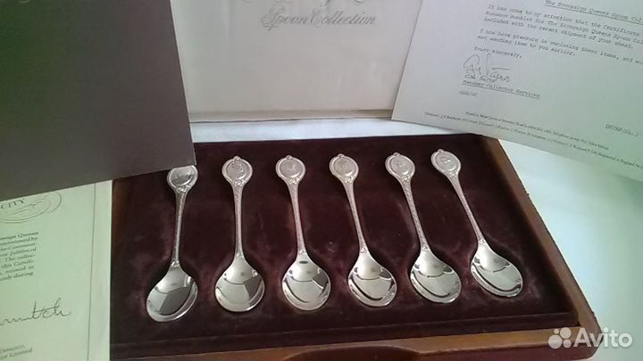Серебряный набор чайных ложек 