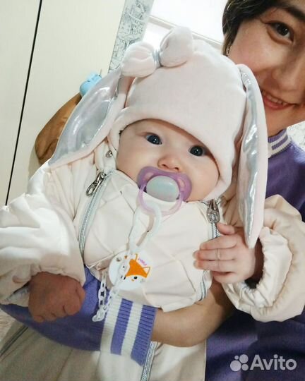 Шапка снуд детская Микки Минни Маус Зайка