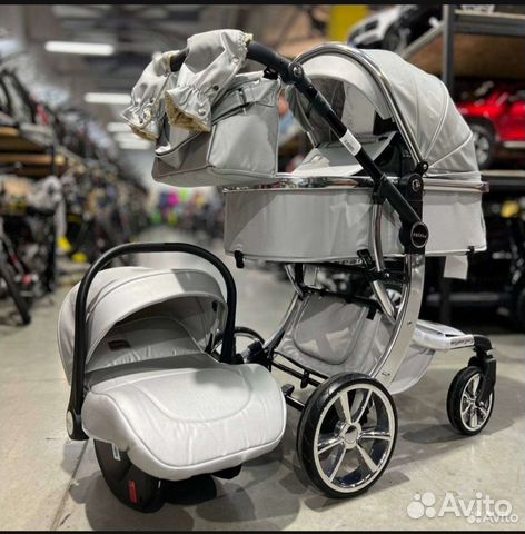 Dalux 608 (Luxmom экокожа) коляска 3в1