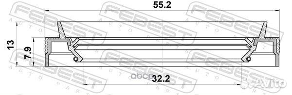 Сальник привода 32.2x55.2x7.9x13 nissan qashqai