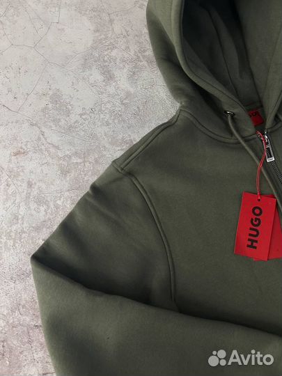 Зип худи Hugo Boss зеленое люкс