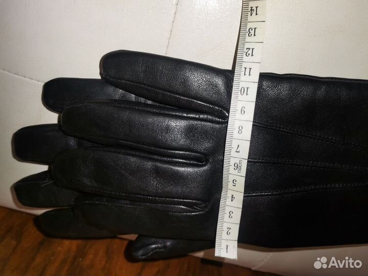 Мужские кожаные перчатки с мехом