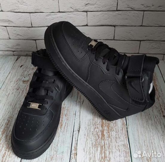 Кроссовки женские зимние с мехом nike AIR force 1