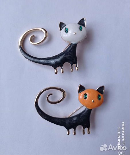 Брошь-кулон Кошка. Новая