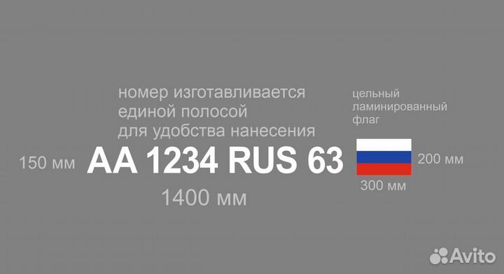 Изготовление номеров на лодку, катер с флагом