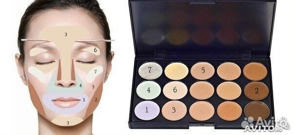 Новый набор корректоров (консилеров) 15 цветов