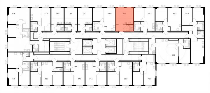 Квартира-студия, 27,3 м², 16/33 эт.