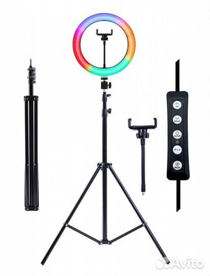 Кольцевая лампа RGB LED 33см новая