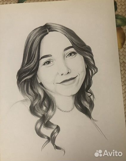 Портрет по фото на заказ карандашом