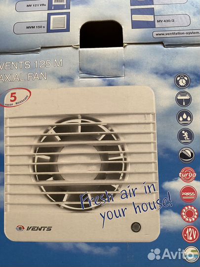 Вентилятор вытяжной vents 125m
