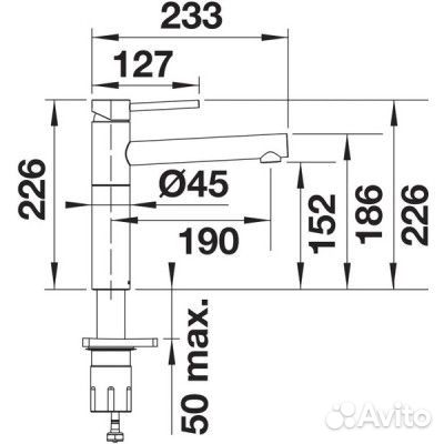 Смеситель Blanco Alta II Satin Platinum