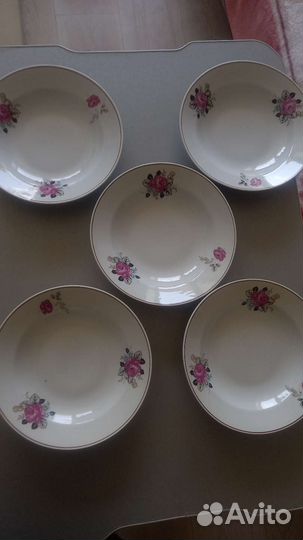 Тарелки суповые времён ссср.Made in D.P.R.K.Корея