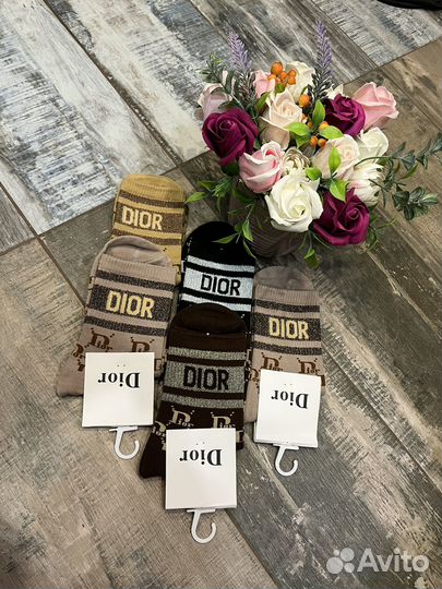 Женские носки хлопковые Dior диор комплект