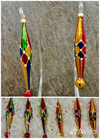 Ёлочные игрушки - сосульки, стекло, новое