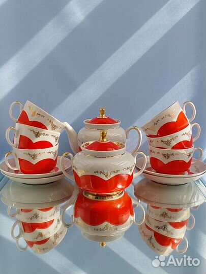 Сервиз чайный фарфор Дружковский фз