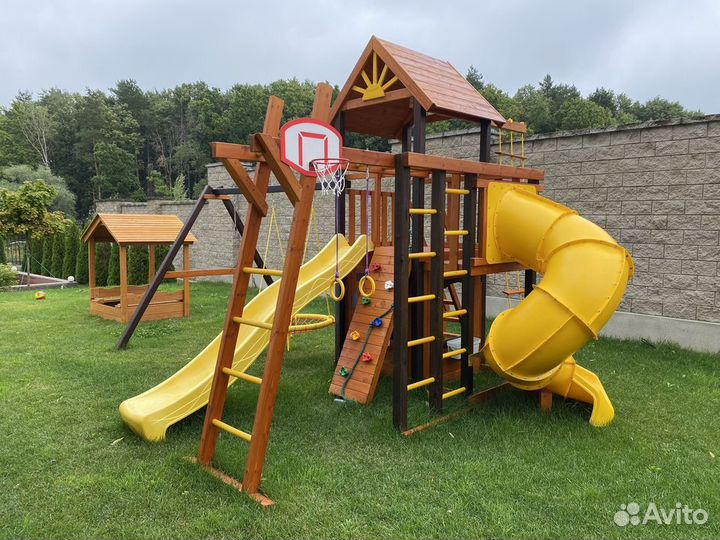 Игровые деревянные площадки для детей