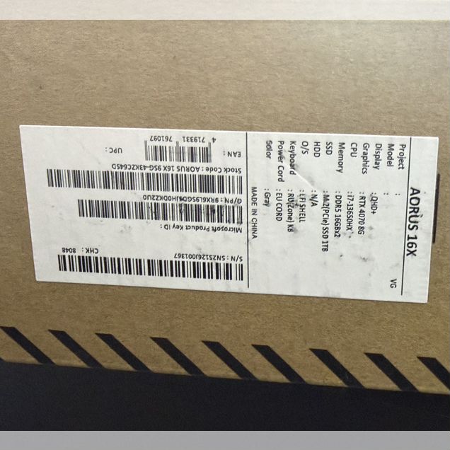 Gigabyte aorus 16x