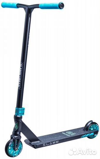 Самокат Slamm Urban V9, черный-бирюзовый