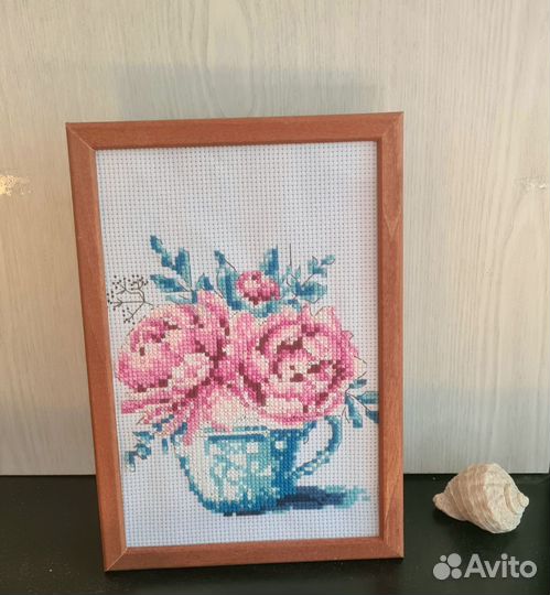 Картина, вышитая крестом, ручная работа