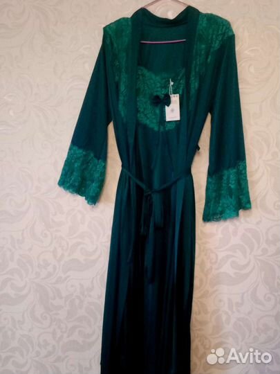 Халат женский шелковый новый