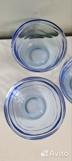 Миска, розетка цветное стекло. Чехия. Набор