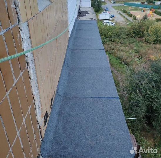 Ремонт балконных козырьков