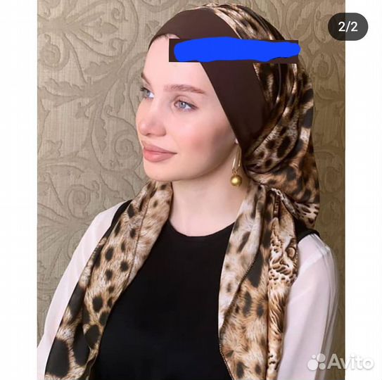 Готовый платок с пришитой шапочкой