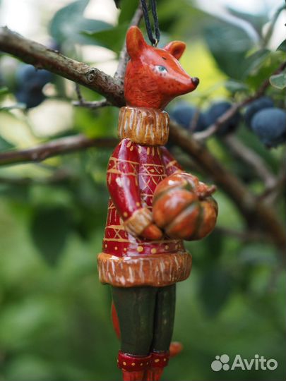 Елочная игрушка ручной работы Лисенок