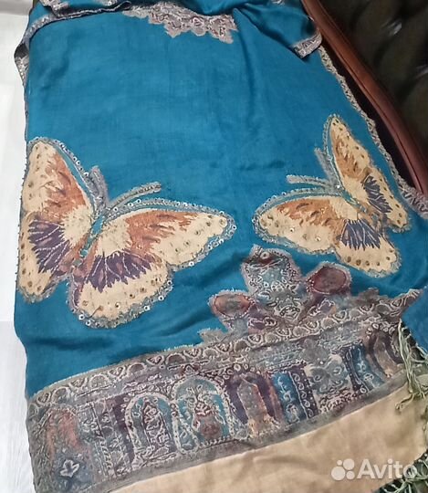 Палантин шерсть roberto cavalli италия лимитка