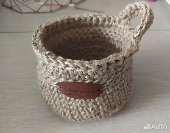 Корзинка из джута (подвесная)