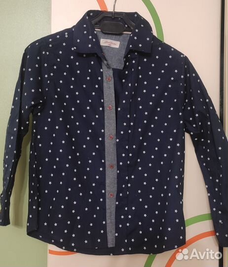 Рубашка новогодняя для мальчика 110-116