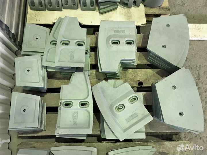 Броня, лопатки для бетоносмесителей