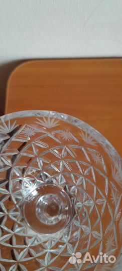 Фужеры хрустальные СССР ромб.H 19 см. Цена за 5 шт