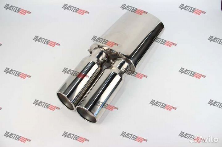 Глушитель прямоточный спортивный 640х240х180 D65