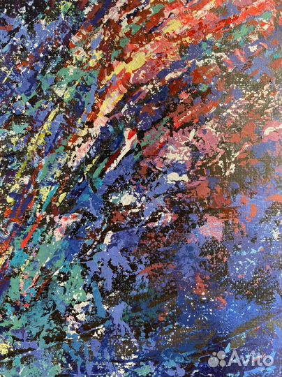 Картина на холсте акрилом абстракция