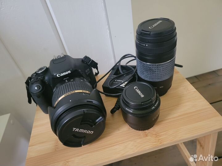 Фотоаппарат canon eos 600d +3 объектива+ tamron