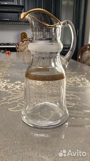 Хрустальный графин кувшин Богемия