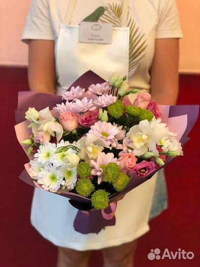 Букет с цимбидиумом авторский