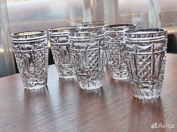 Хрустальные стаканы СССР наборы разные