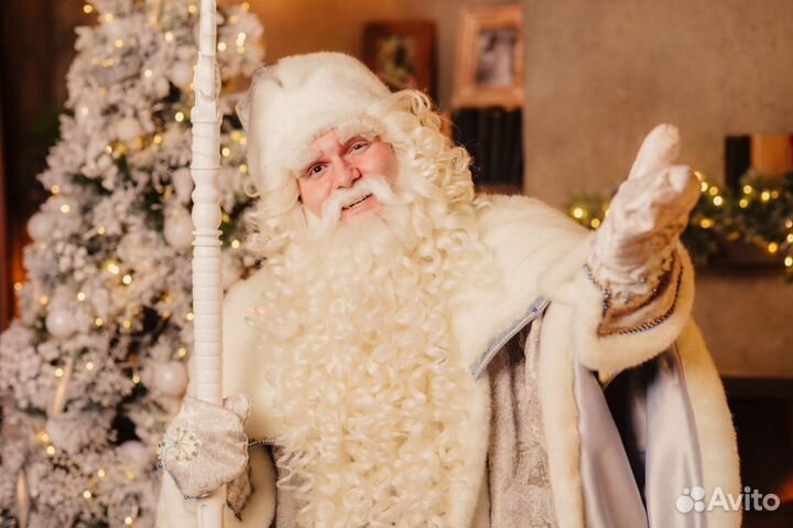Настоящий Дед Мороз и Снегурочка на дом. Премиум