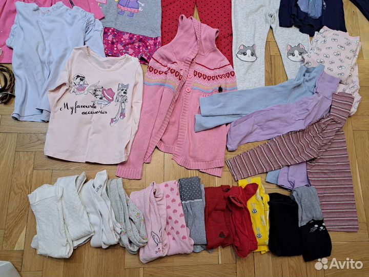 Большой пакет вещей для девочки 104