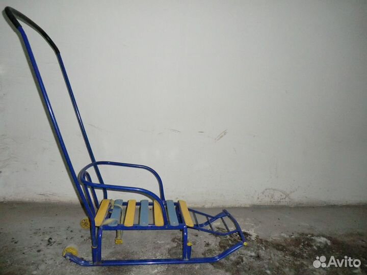 Санки детские с задними колесами