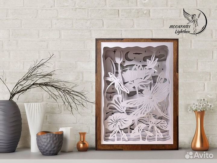 Светильник настольный картина лайтбокс