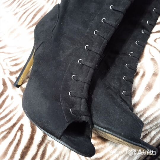 Ботфорты велюровые 39р