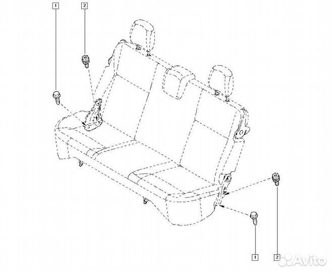 Задние сиденья Renault Duster H4M 2018